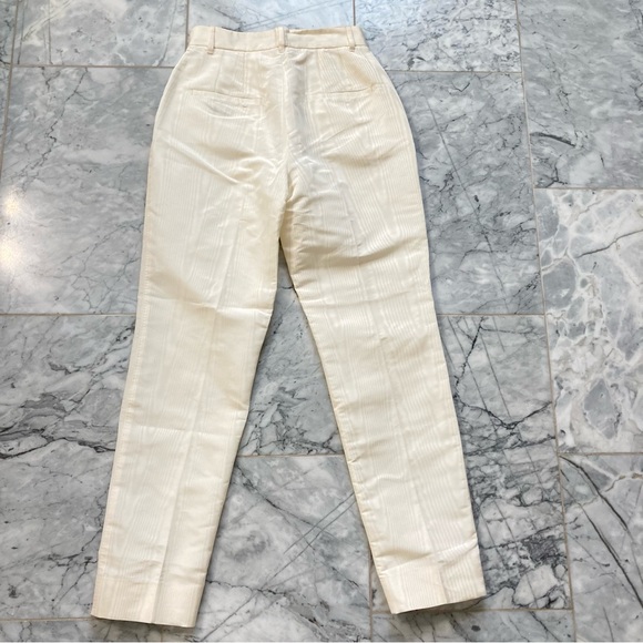 DOLCE & GABBANA Suit😍Cream Silk Stripe Pantsuit Double Breasted Blazer & Pants - Picture 12 of 16